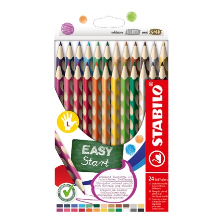 Papírenské zboží - Pastelky STABILO EASYcolors pro leváky - 24 ks sada