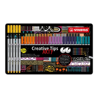 Papírenské zboží - Kreativní set STABILO Creative Tips ARTY 50 ks sada URBAN - 10 různých barev