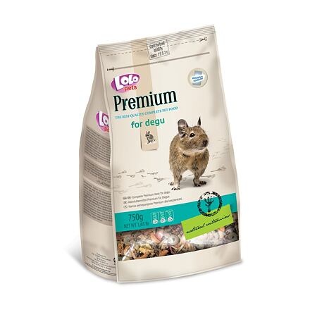 Papírenské zboží - LOLO PREMIUM krmivo pro osmáky degu 750 g sáček 