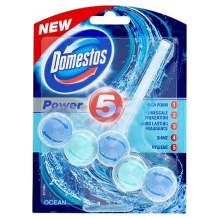 Papírenské zboží - Domestos Power 5 Ocean Wc tuhý blok 55 g
