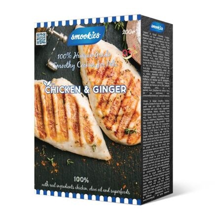 Papírenské zboží - SMOOKIES Premium CHICKEN - kuřecí sušenky 100% human grade, 200g 