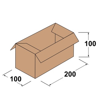 Papírenské zboží - Kartonová krabice 3VVL 200x100x100