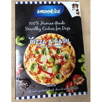 Papírenské zboží - SMOOKIES Premium PIZZA BASIL - sušenky příchuť pizza a bazalka 100% human grade, 200g 