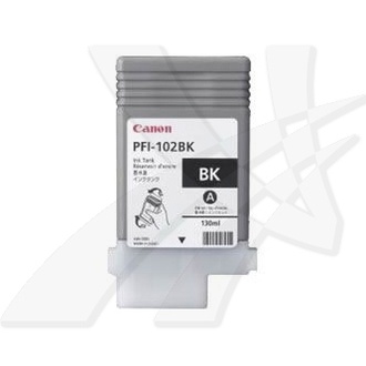 Papírenské zboží - Canon originální ink PFI102BK, black, 130ml, 0895B001, Canon iPF-500, 600, 700, 765