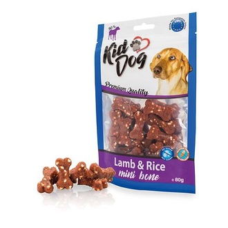 Papírenské zboží - KIDDOG jehněčí maso s rýží MINI kostičky 80 g