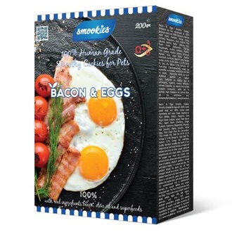 Papírenské zboží - SMOOKIES Premium BACON -  slaninové sušenky 100% human grade, 200g 