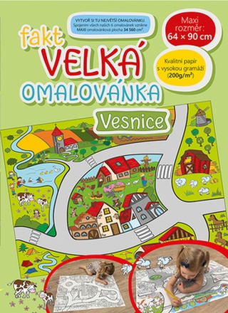 Papírenské zboží - Fakt velká omalovánka - Vesnice