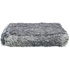 Papírenské zboží - Vankúš YELINA obdĺžnikový, dlhý plyšový vlas, čierna/sivá 90 x 65 cm